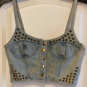 Denim Crop Top